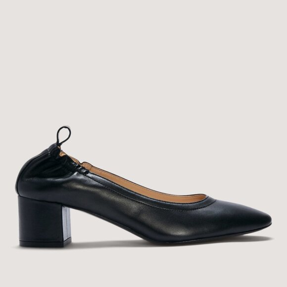 Everlane Leather Block Heel Pump in Black, Size 8 - Picture 4 of 6